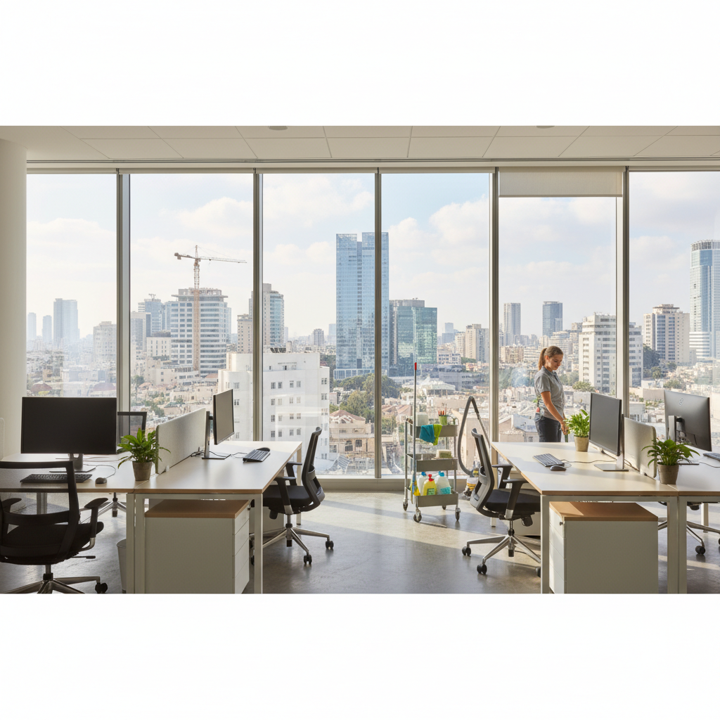 ניקיון כמנוע להצלחה עסקית: כך הופכים את המשרד למרחב עבודה מנצח בלב תל אביב